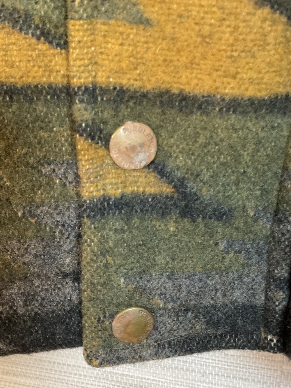 Pendleton Aztec Navajo Southwestern Aztec Wool Field Jacket EUC Large Zipper - Picture 14 of 16